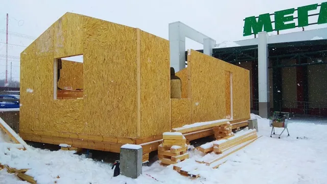 Сборка стен дома