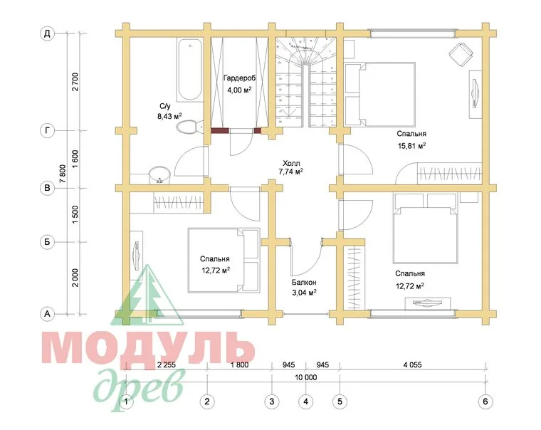 Планировка проекта «Львов» с размерами
