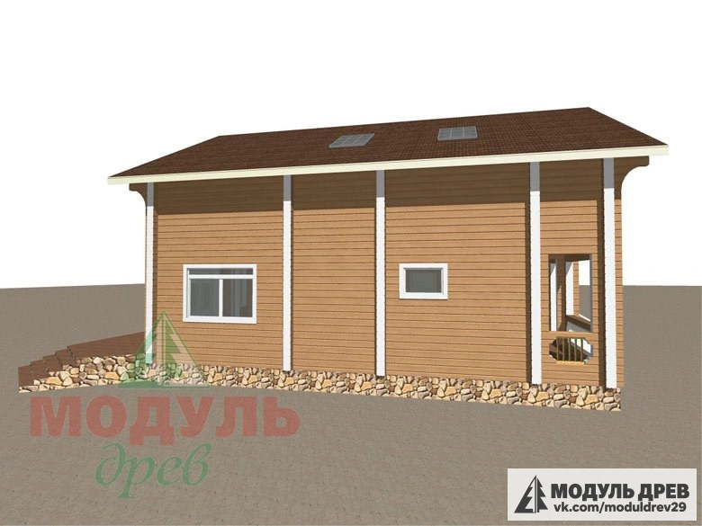 Проект дома из бруса «Аврора» - макет 3