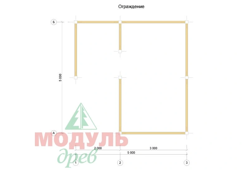 Проект беседки из бруса «Идиллия» - планировка