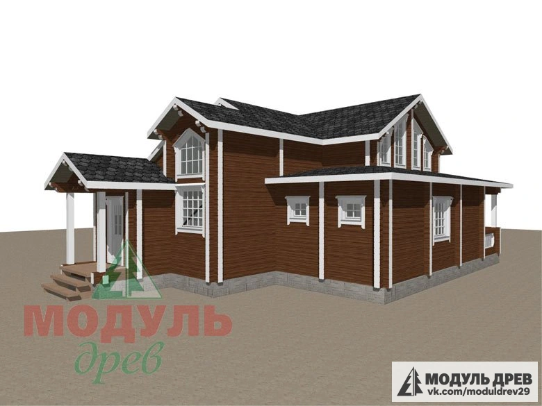 Загородный дом из бруса «Никольский» - макет 5