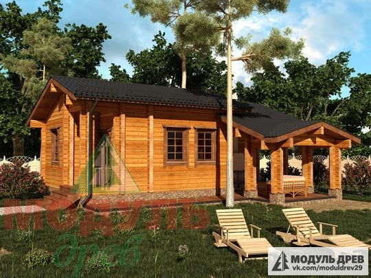 Баня из бруса «Дубрава»