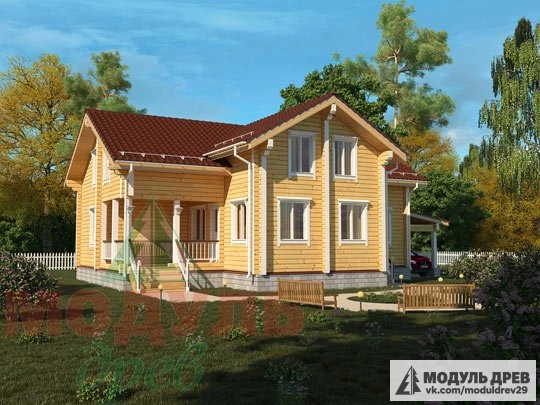 Дом из бруса «Мечта-4»