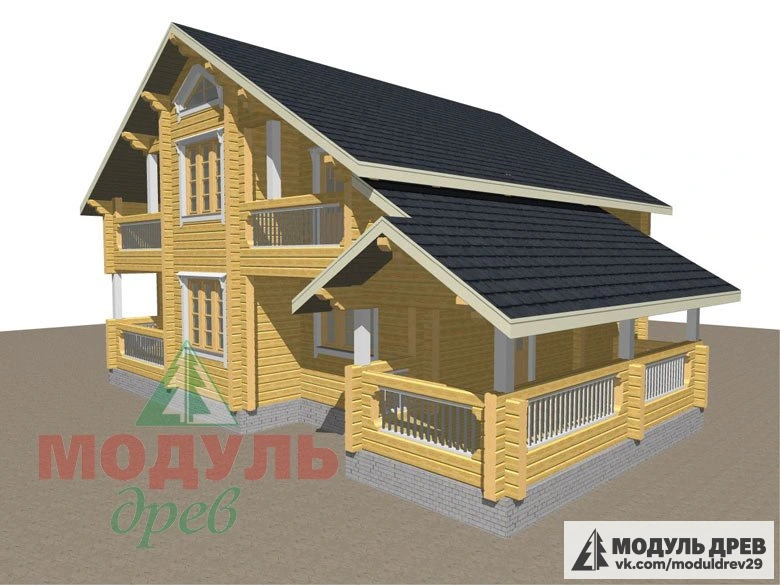 Дом из бруса «Новороссийск» - макет 3