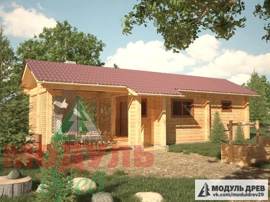 Баня из бруса «Ижма»
