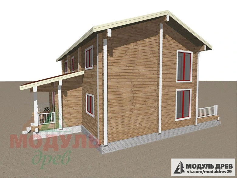 Дом из бруса «Мирный» - макет 3