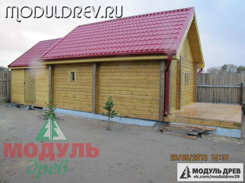 Фото бани из профилированного бруса «Заостровка»