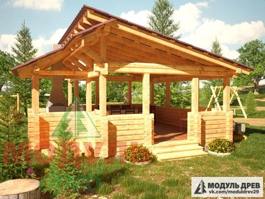 Беседка из бруса «Модерн»