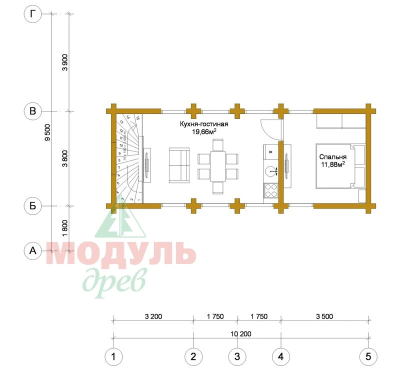Планировка проекта «Неман» с размерами